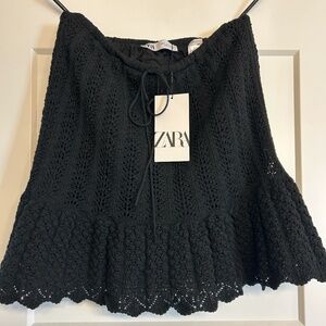 POINTELLE KNIT MINI SKIRT